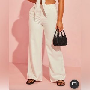 Light Ivory Wide Leg Pants NWOT